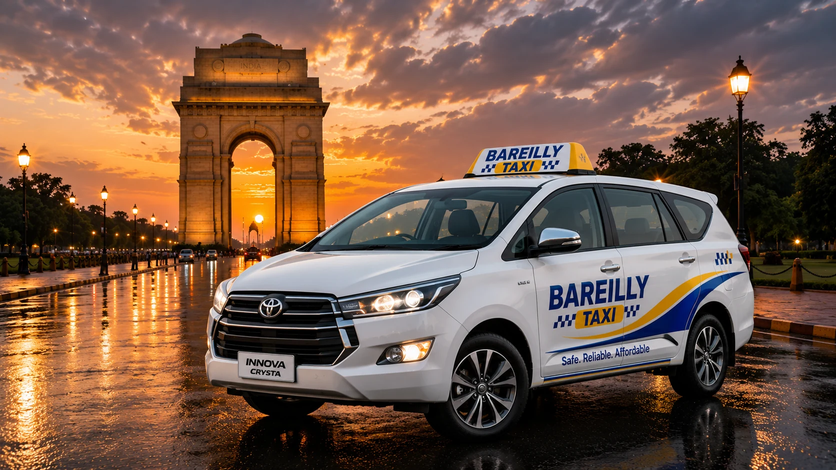Innova Crysta taxi near India Gate