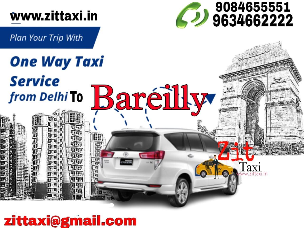 Top 5 Reasons to Book a Taxi from Bareilly to Delhi Cab Service
