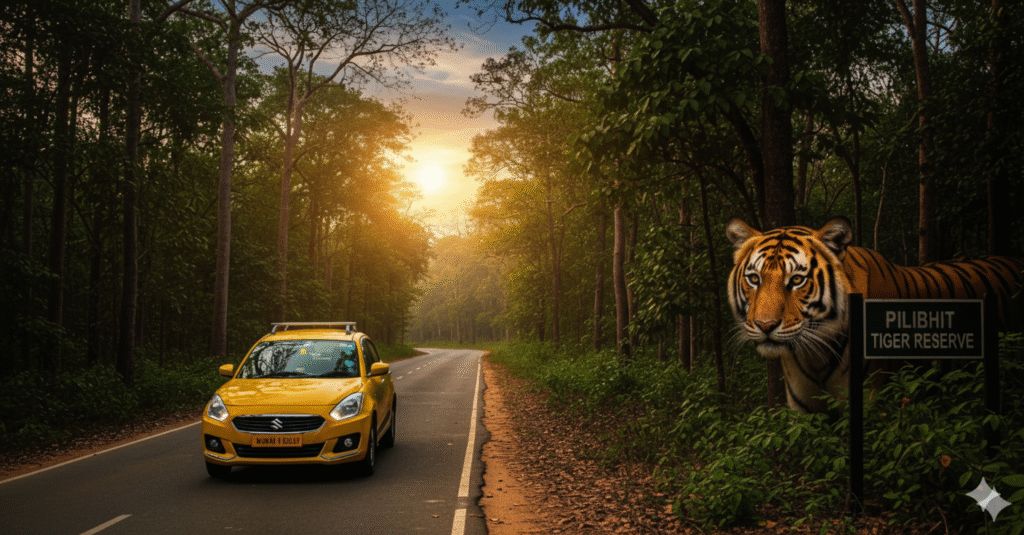 Bareilly to Pilibhit Tiger Reserve taxi